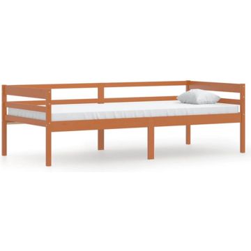 vidaXL Bedframe massief grenenhout honingbruin 90x200 cm