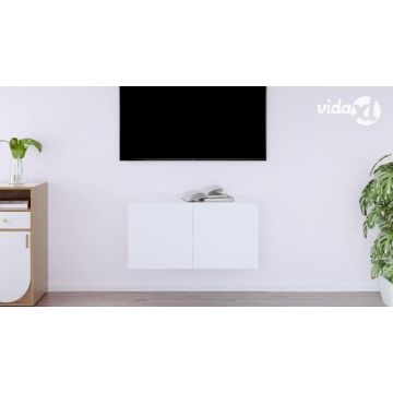 vidaXL Tv-hangmeubel 60x30x30 cm hoogglans wit