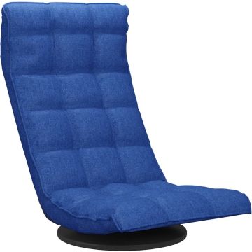 vidaXL Vloerstoel draaibaar stof blauw