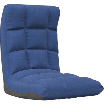 vidaXL Vloerstoel inklapbaar stof blauw