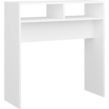 vidaXL Wandtafel 78x30x80 cm spaanplaat wit