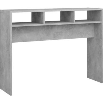 vidaXL Wandtafel 105x30x80 cm spaanplaat betongrijs