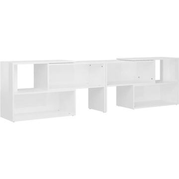 vidaXL Tv-meubel 149x30x52 cm spaanplaat hoogglans wit