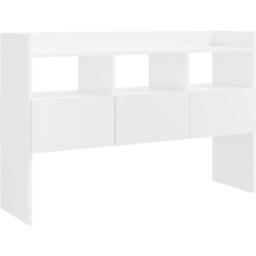 vidaXL Dressoir 105x30x70 cm spaanplaat hoogglans wit