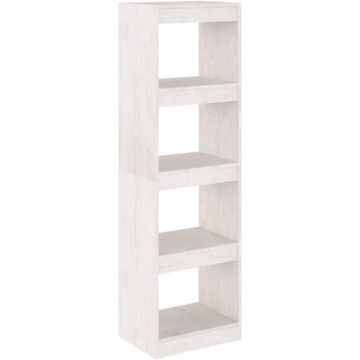 vidaXL Boekenkast/kamerscherm 40x30x135,5 cm grenenhout wit