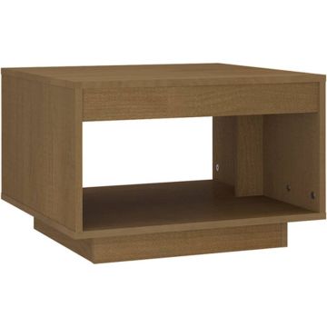 vidaXL Salontafel 50x50x33,5 cm massief grenenhout honingbruin