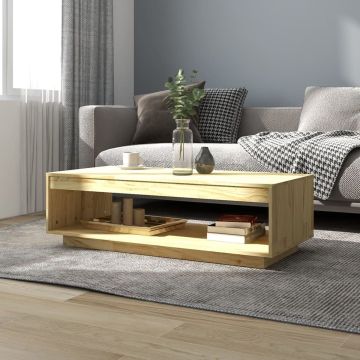 vidaXL Salontafel 110x50x33,5 cm massief grenenhout