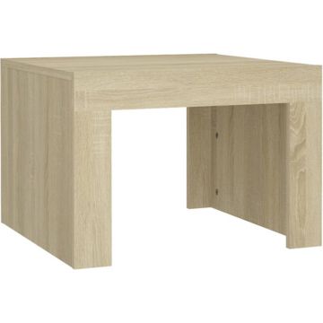 vidaXL Salontafel 50x50x35 cm spaanplaat sonoma eikenkleurig