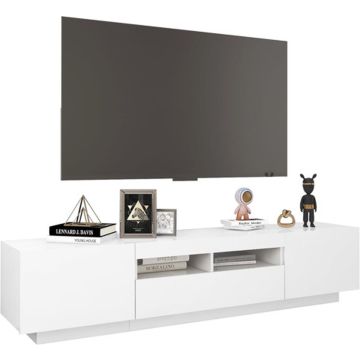 vidaXL Tv-meubel met LED-verlichting 180x35x40 cm wit