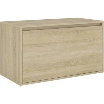 vidaXL Halbank 80x40x45 cm spaanplaat sonoma eikenkleurig