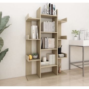 vidaXL Boekenkast 86x25,5x140 cm spaanplaat sonoma eikenkleurig