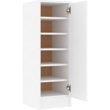 vidaXL Schoenenkast 32x35x92 cm spaanplaat wit