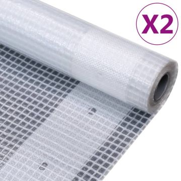 vidaXL Dekzeilen 2 st Leno 260 g/m² 3x2 m wit