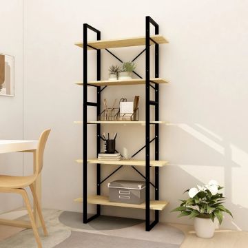 vidaXL Boekenkast met 5 schappen 80x30x175 cm grenenhout