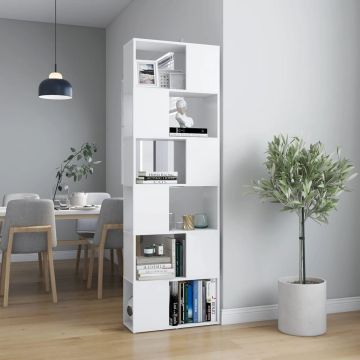 vidaXL Boekenkast/kamerscherm 60x24x186 cm wit