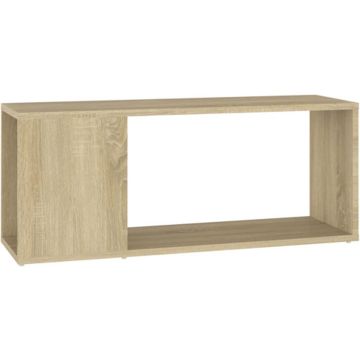 vidaXL Tv-meubel 80x24x32 cm spaanplaat sonoma eikenkleurig