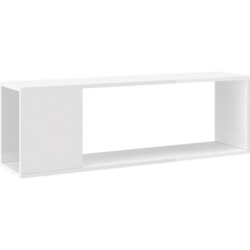 vidaXL Tv-meubel 100x24x32 cm spaanplaat hoogglans wit