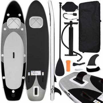 vidaXL Stand Up Paddleboardset opblaasbaar 330x76x10 cm zwart