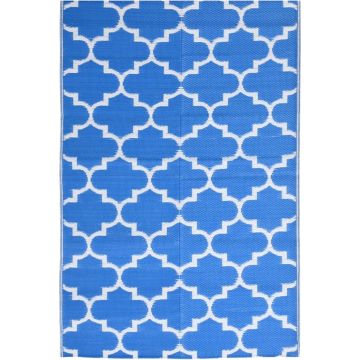 vidaXL Buitenkleed 190x290 cm polypropeen blauw