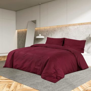 vidaXL Dekbedovertrekset lichtgewicht 260x240 cm microvezel bordeaux