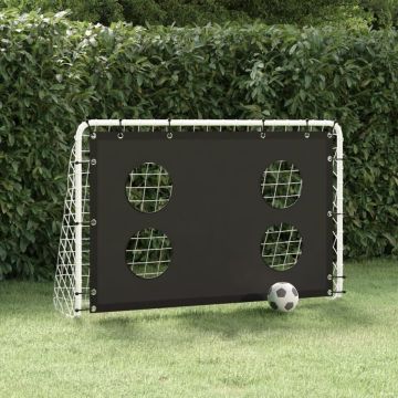 vidaXL Voetbaldoeltrainingsdoel 184x61x122 cm staal