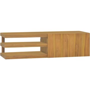 vidaXL Badkamerwandkast 110x40x30 cm massief teakhout