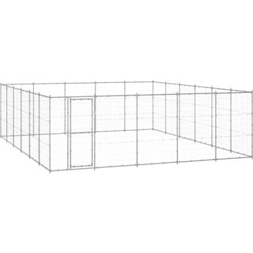 vidaXL Hondenkennel 36,3 m² gegalvaniseerd staal