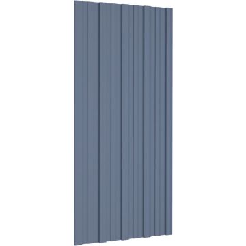 vidaXL Dakpanelen 36 st 100x45 cm gegalvaniseerd staal grijs