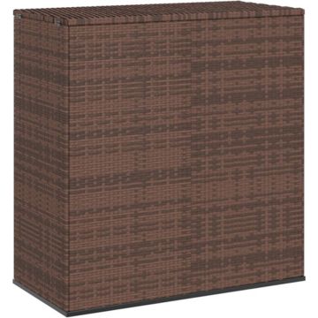 vidaXL Tuinbox 100x49x103,5 cm polyetheen rattan bruin