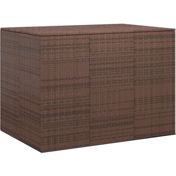 vidaXL Tuinbox 145x100x103 cm polyetheen rattan bruin