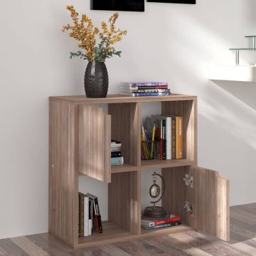 vidaXL Boekenkast 60x27,5x59,5 cm spaanplaat grijs sonoma eiken