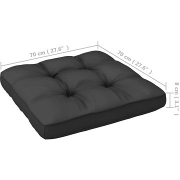 vidaXL 8-delige Loungeset met kussens massief grenenhout