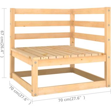 vidaXL 12-delige Loungeset met antracietkleurige kussens grenenhout