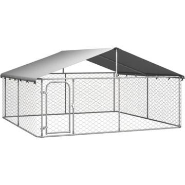 vidaXL Hondenkennel met dak 300x300x150 cm