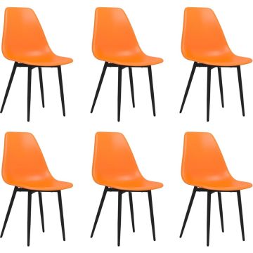 vidaXL Eetkamerstoelen 6 st PP oranje