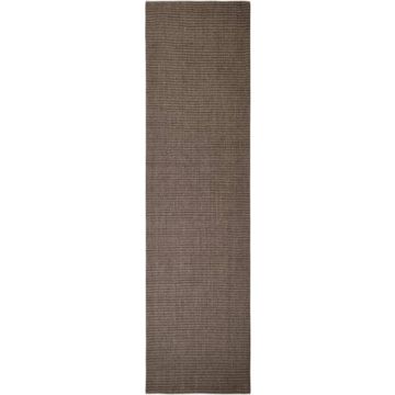 vidaXL Vloerkleed 66x250 cm natuurlijk sisal bruin