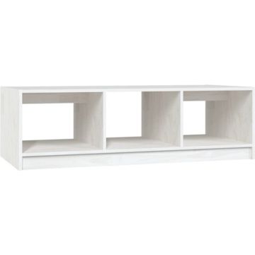 vidaXL Salontafel 110x50x34 cm massief grenenhout wit