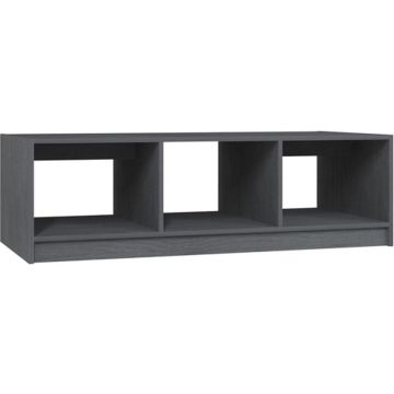 vidaXL Salontafel 110x50x34 cm massief grenenhout grijs