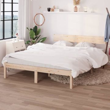 vidaXL Bedframe massief grenenhout 140x200 cm