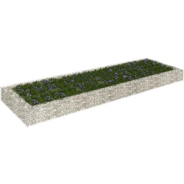 vidaXL Gabion plantenbak verhoogd 300x100x20 cm gegalvaniseerd staal