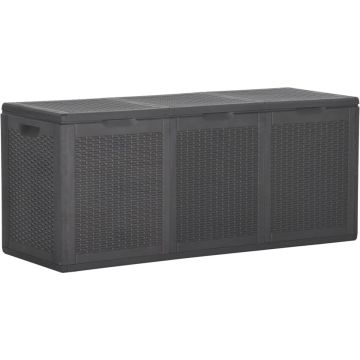 vidaXL Tuinbox 270 L PP rattan zwart