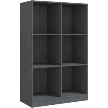 vidaXL Boekenkast 70x33x110 cm massief grenenhout grijs