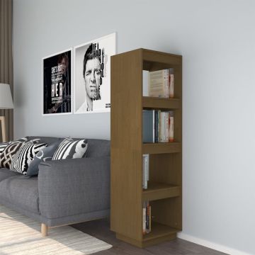 vidaXL Boekenkast/kamerscherm 40x35x135 cm grenenhout honingbruin