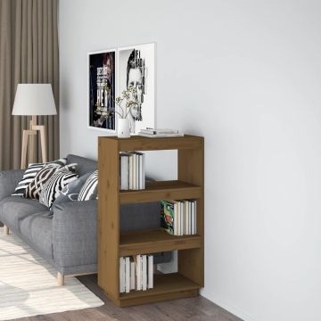 vidaXL Boekenkast/kamerscherm 60x35x103 cm grenenhout honingbruin