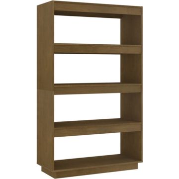 vidaXL Boekenkast/kamerscherm 80x35x135 cm grenenhout honingbruin