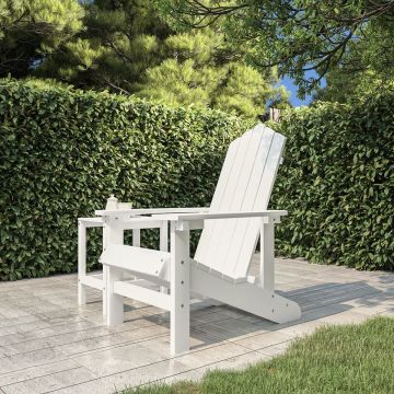 vidaXL Tuinstoel Adirondack HDPE wit