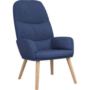 vidaXL Relaxstoel stof blauw