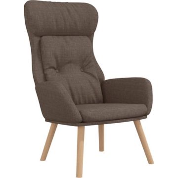 vidaXL Relaxstoel stof taupe