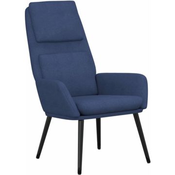 vidaXL Relaxstoel stof blauw