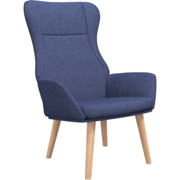 vidaXL Relaxstoel stof blauw